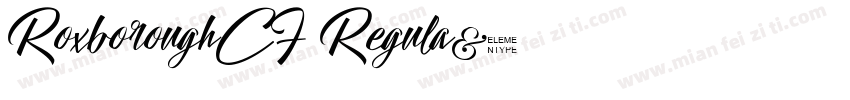 RoxboroughCF Regula字体转换